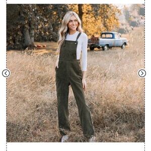 Cupshe Olive Corduroy Women’s Overalls
